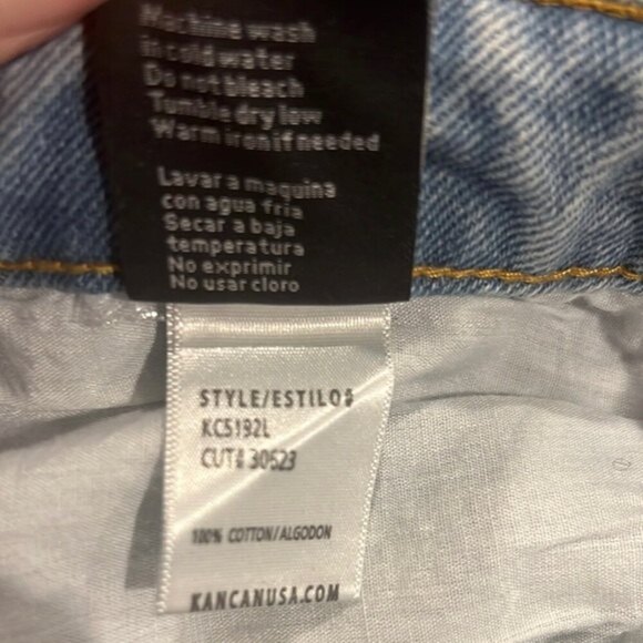 Kancan tapered light wash denim jeans with sparkle belt NWT - Picture 12 of 12